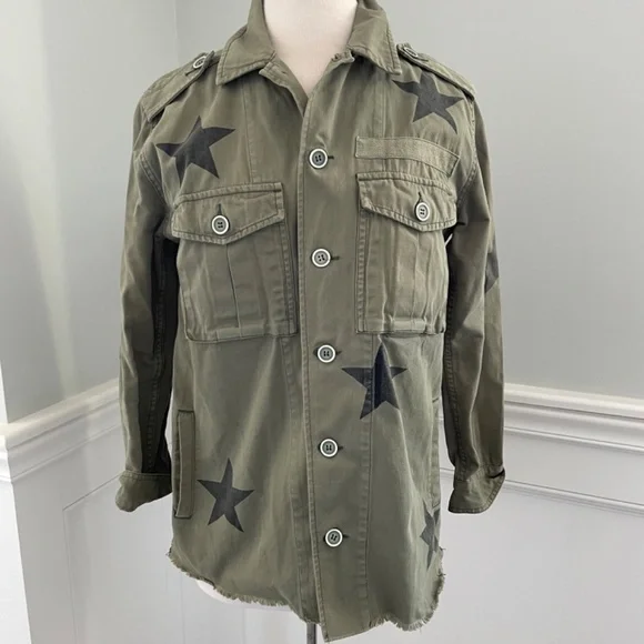 PISTOLA CAMILO STAR PRINT MILITARY JACKET SIZE S! - Picture 4 of 8